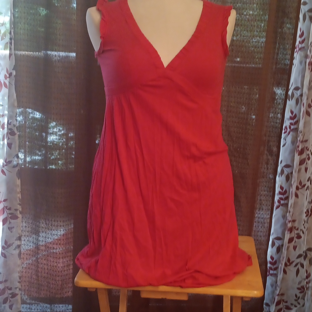 Orange short sleeved dress